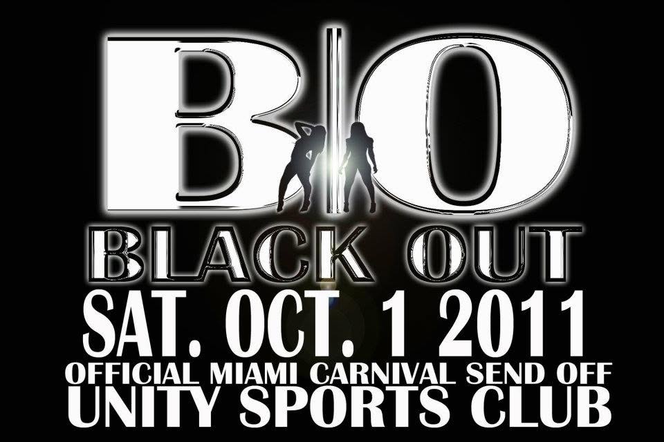 BLACK OUT — OFFICIAL MIAMI CARNIVAL SEND OFF flyer