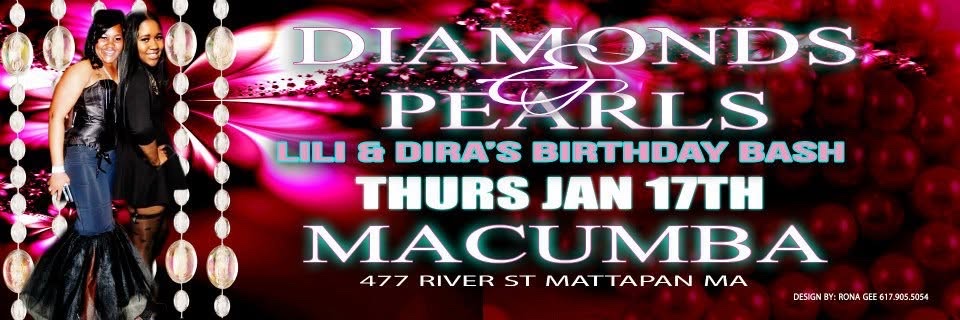 DIAMONDS & PEARLS — LILI & DIRA'S BIRTHDAY BASH flyer