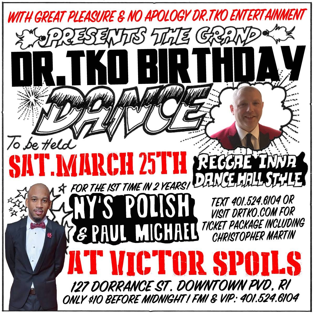 DR.TKO BIRTHDAY DANCE — REGGAE INNA DANCE HALL STYLE flyer