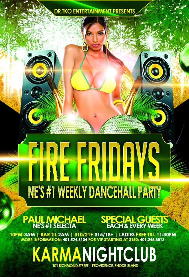 FIRE FRIDAYS flyer
