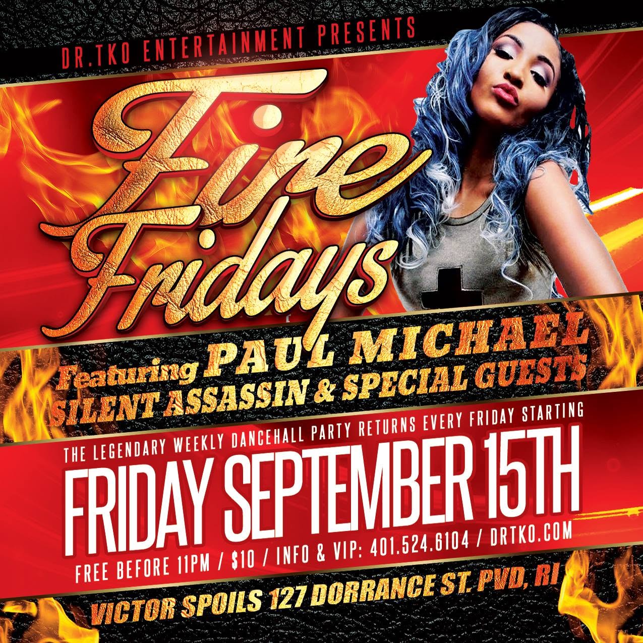 FIRE FRIDAYS flyer
