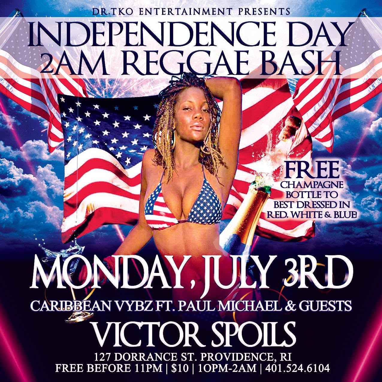INDEPENDENCE DAY 2AM REGGAE BASH flyer