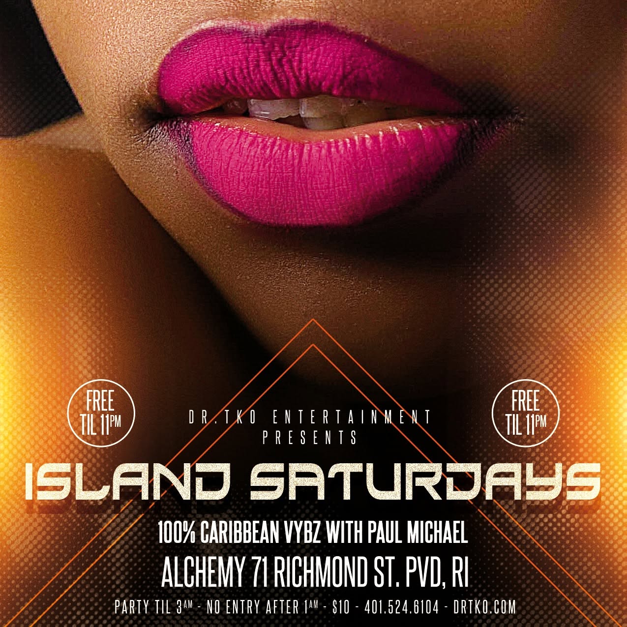 ISLAND SATURDAYS — 100% CARIBBEAN VYBZ FT. PAUL MICHAEL flyer