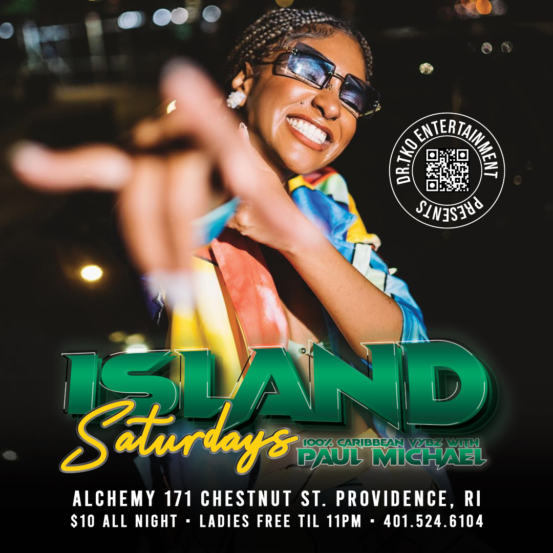 ISLAND SATURDAYS — 100% CARIBBEAN VYBZ ALL NIGHT flyer