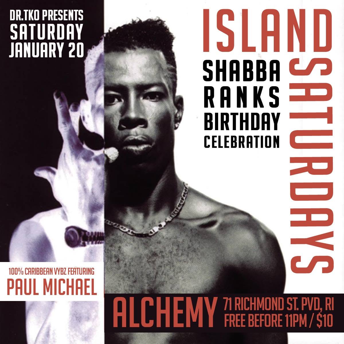 ISLAND SATURDAYS — SHABBA RANKS BIRTHDAY CELEBRATION flyer