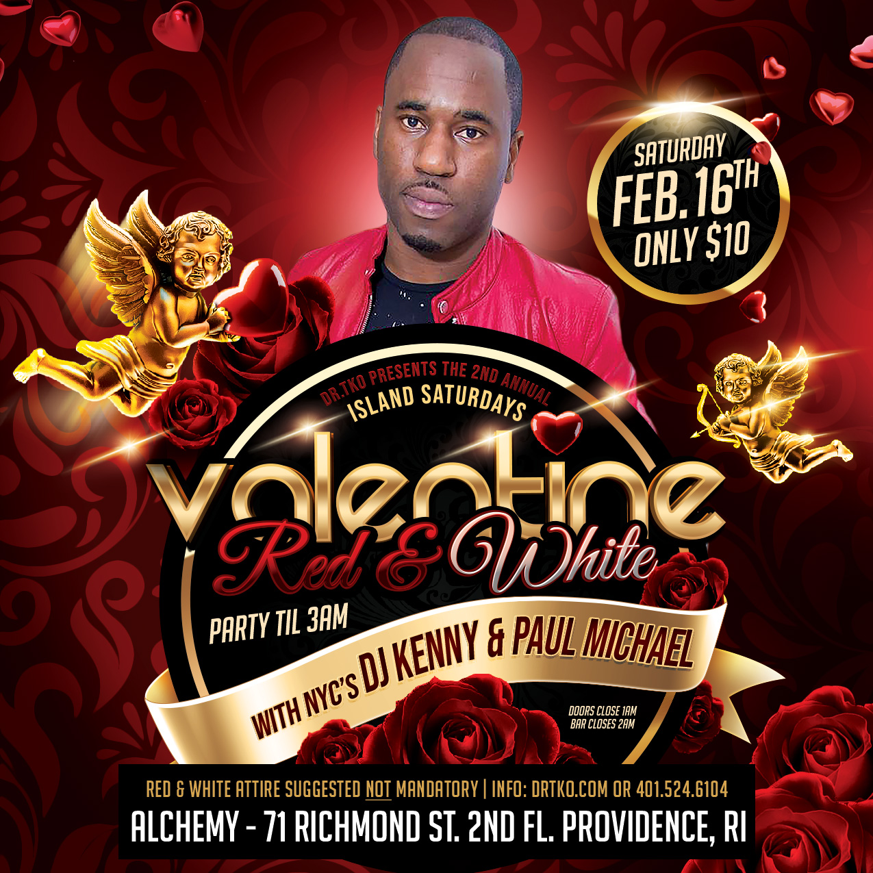 ISLAND SATURDAYS — 2ND ANNUAL VALENTINE RED & WHITE flyer