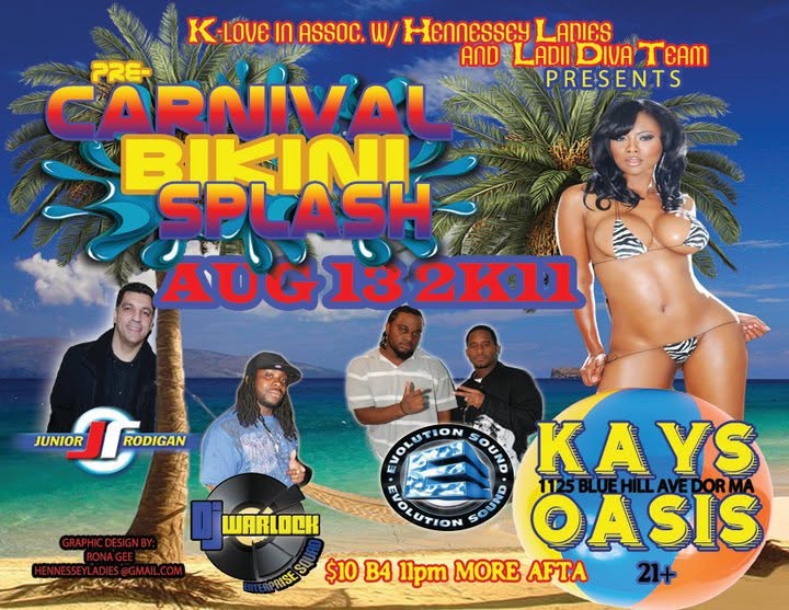 PRE-CARNIVAL BIKINI SPLASH flyer