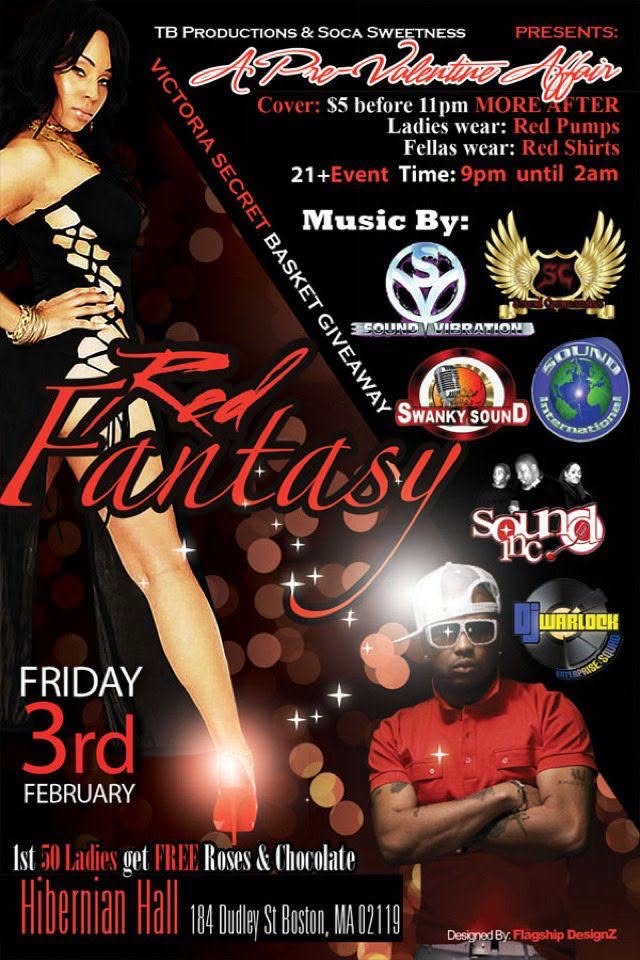 RED FANTASY — A PRE-VALENTINE AFFAIR flyer