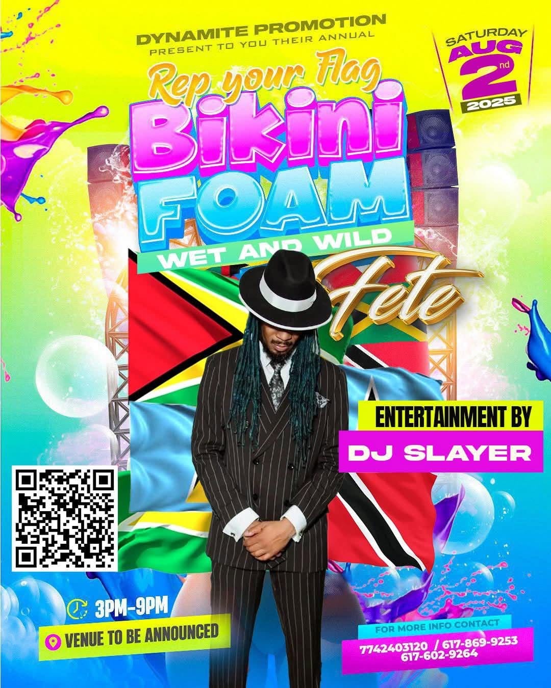REP YOUR FLAG — BIKINI FOAM WET AND WILD FETE flyer