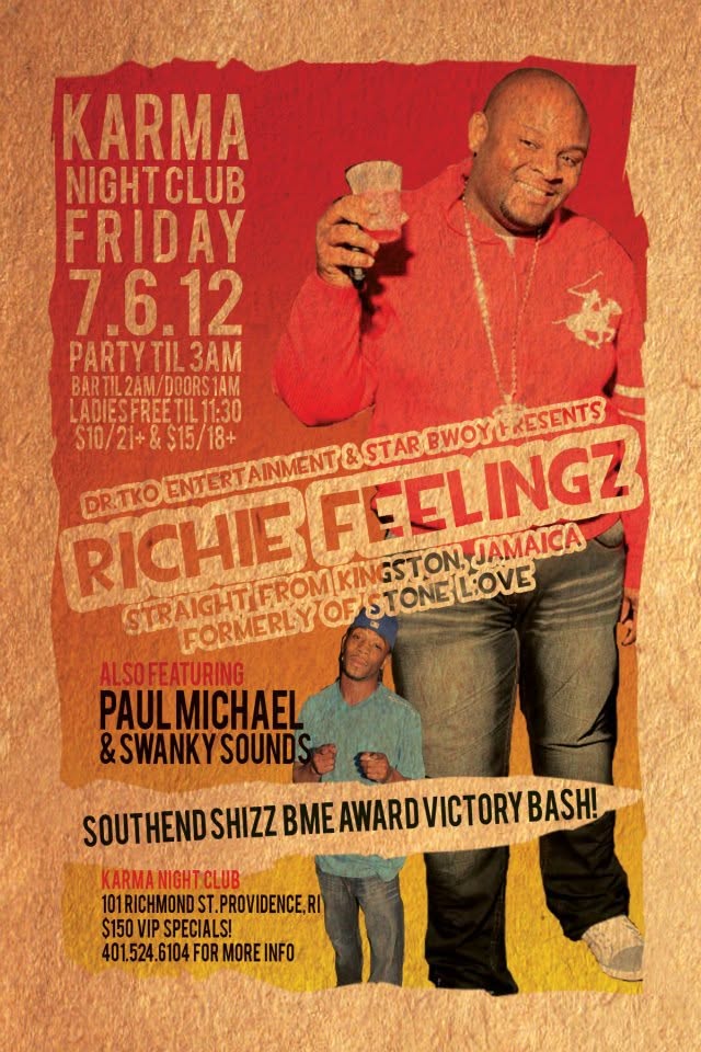 RICHIE FEELINGZ — SOUTHEND SHIZZ BME AWARD VICTORY BASH flyer
