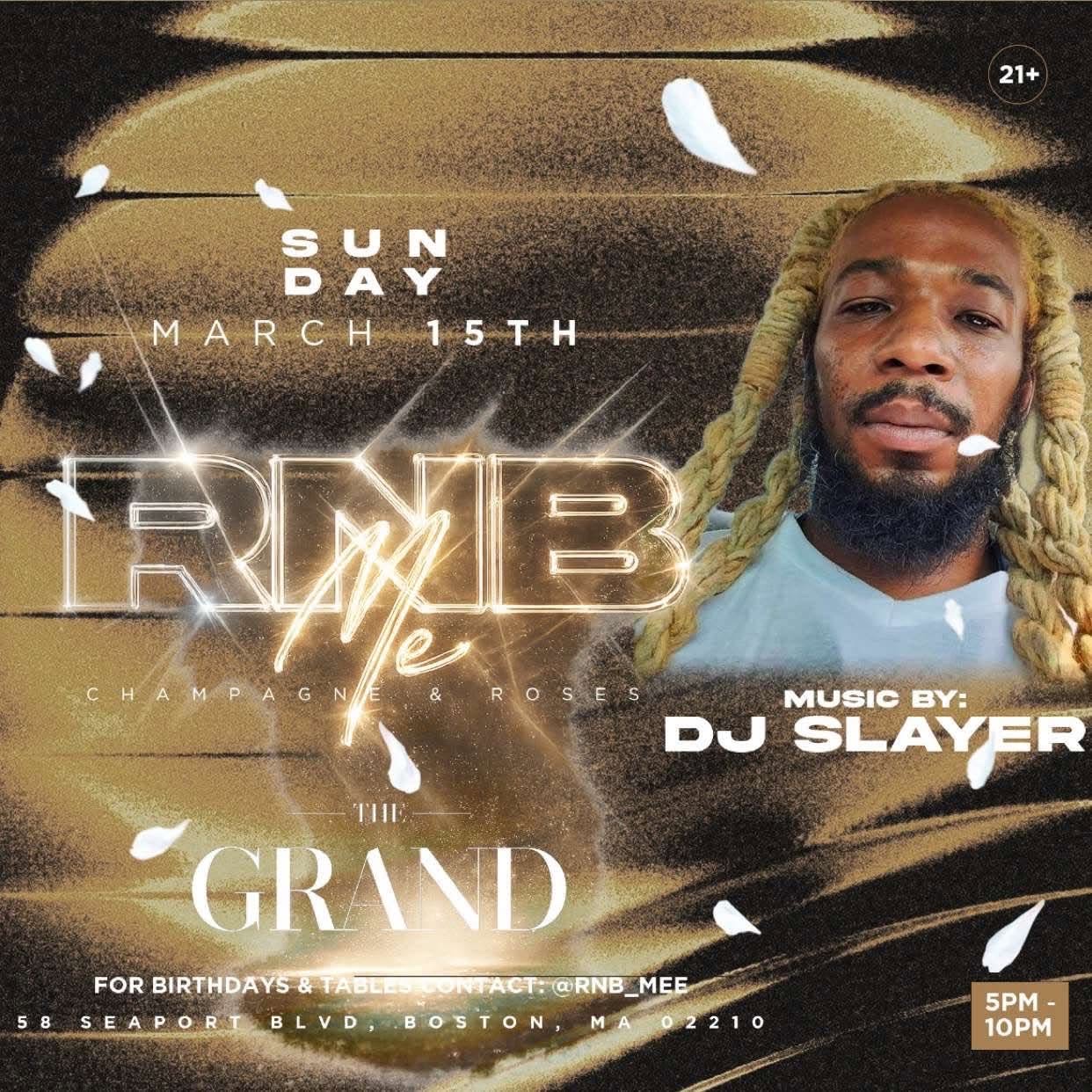 RNB ME — CHAMPAGNE & ROSES flyer