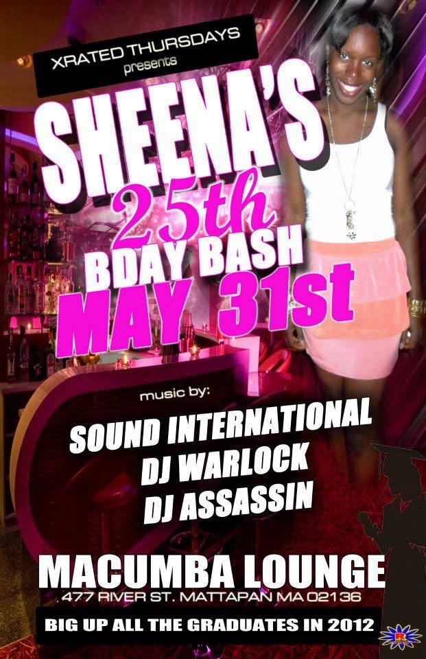 SHEENA'S 25TH BIRTHDAY BASH flyer