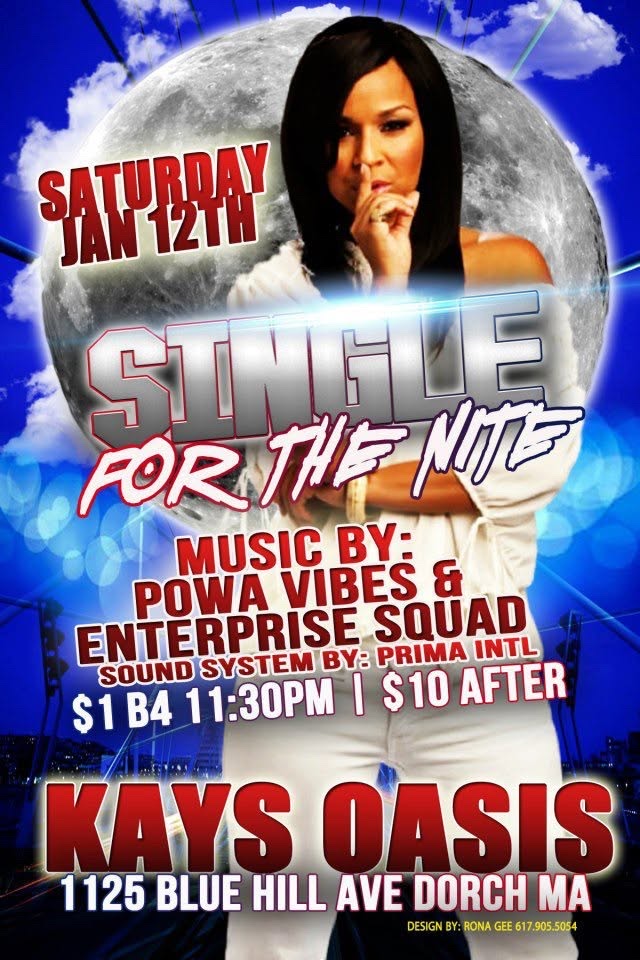 SINGLE FOR THE NITE flyer