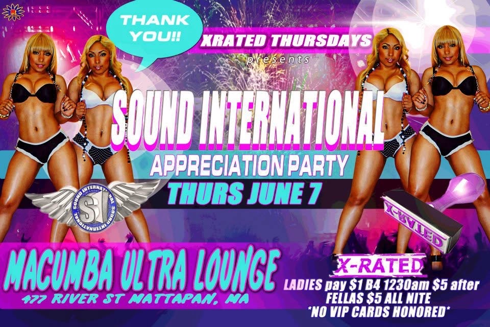 SOUND INTERNATIONAL APPRECIATION PARTY flyer