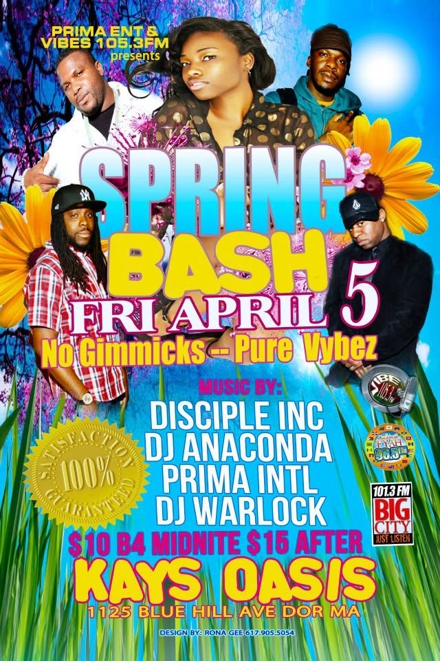 SPRING BASH — NO GIMMICKS, PURE VYBEZ flyer